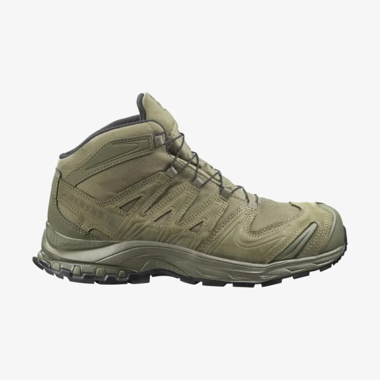 Olive Salomon Xa Forces Mid EN Men\'s Tactical Boots | PH 98751E